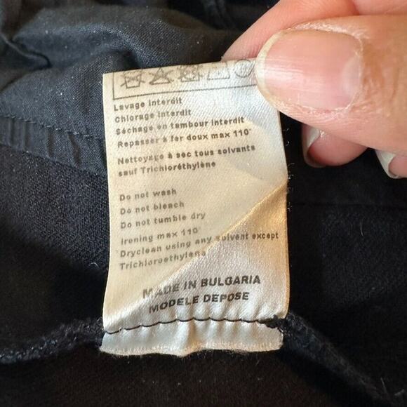 Maje Tuxedo Stripe Dress Pants Navy Wool US 4 FR 36 Preppy City Career Paris - Picture 11 of 12